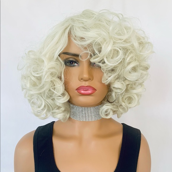 Platinum Blonde Vintage Style “Put On & Go” Premium Fiber Wig - Picture 1 of 7